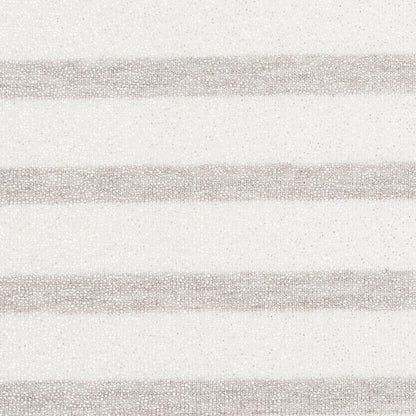 Oyster/Brown Gray Metallic Striped Cotton Jersey Knit - Detail