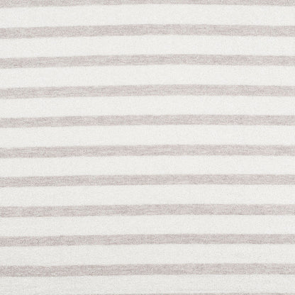 Oyster/Brown Gray Metallic Striped Cotton Jersey Knit