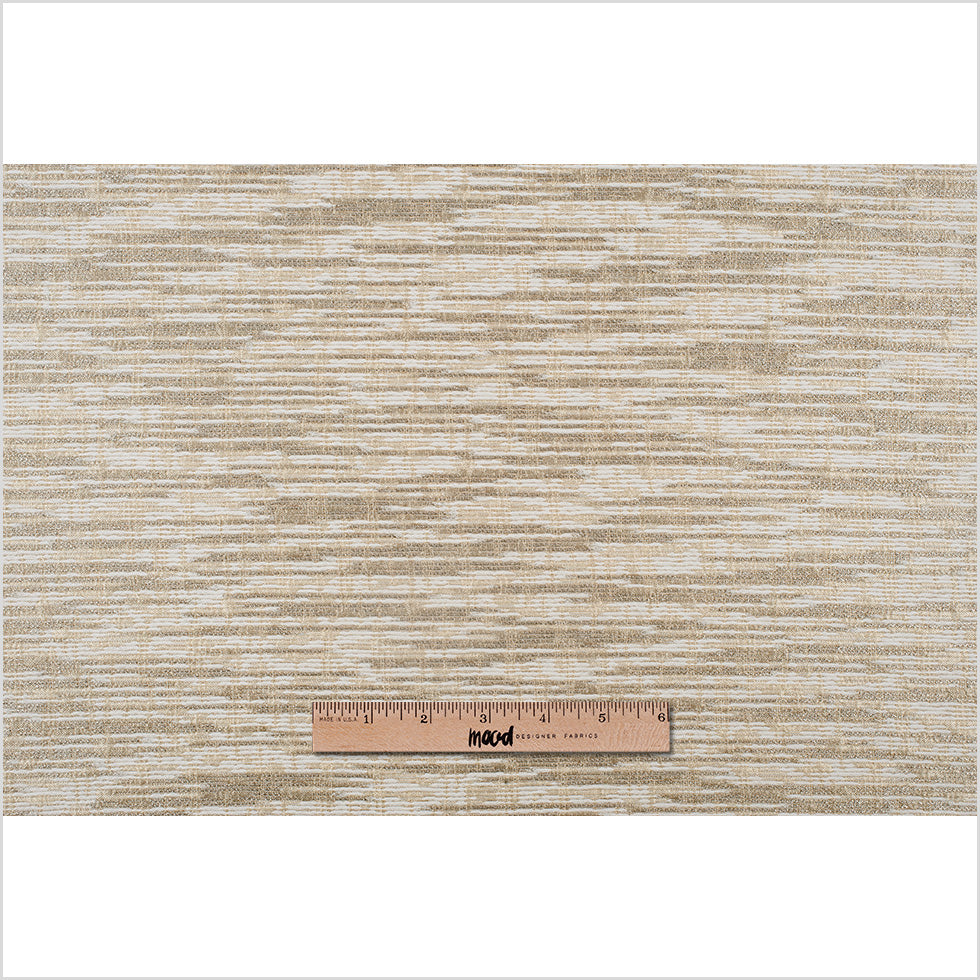 Metallic Gold/Cream Blended Silk-Cotton Woven Full