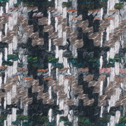 Multi Color Chevron Blended Wool Coating - Detail
