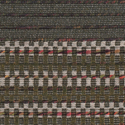 Olive Dimensional Stripes Blended Wool Tweed Detail