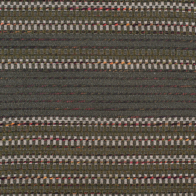 Olive Dimensional Stripes Blended Wool Tweed