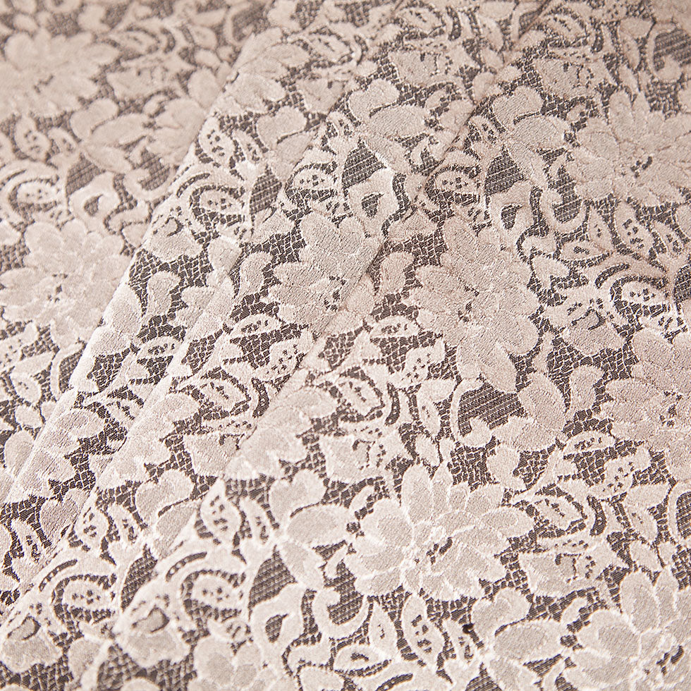Black/Gold Double Faced Stretch Lacey Woven - Folded