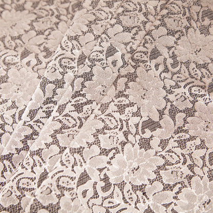 Black/Gold Double Faced Stretch Lacey Woven - Folded
