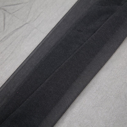 Metallic Slate Nylon Mesh - Folded