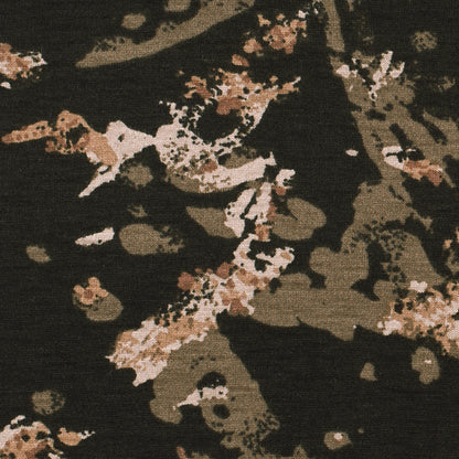 Brown and Olive Abstract Rayon Stretch Jersey Full