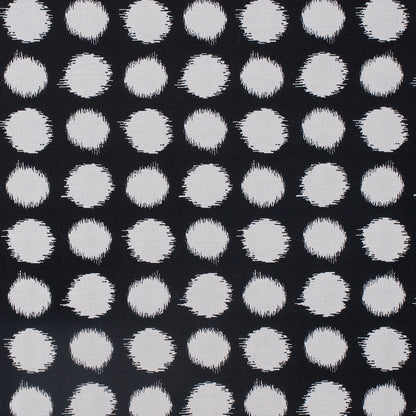 Black and White Polka Dot Blended Cotton Woven