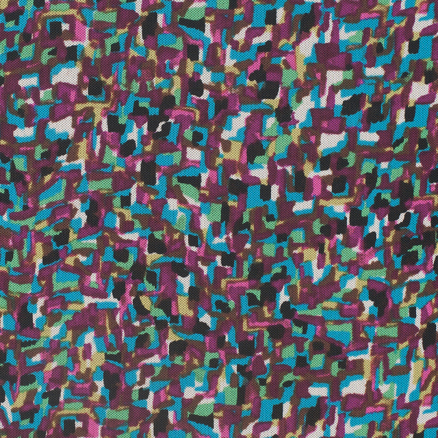 Multicolor Blended Cotton Stretch Mesh