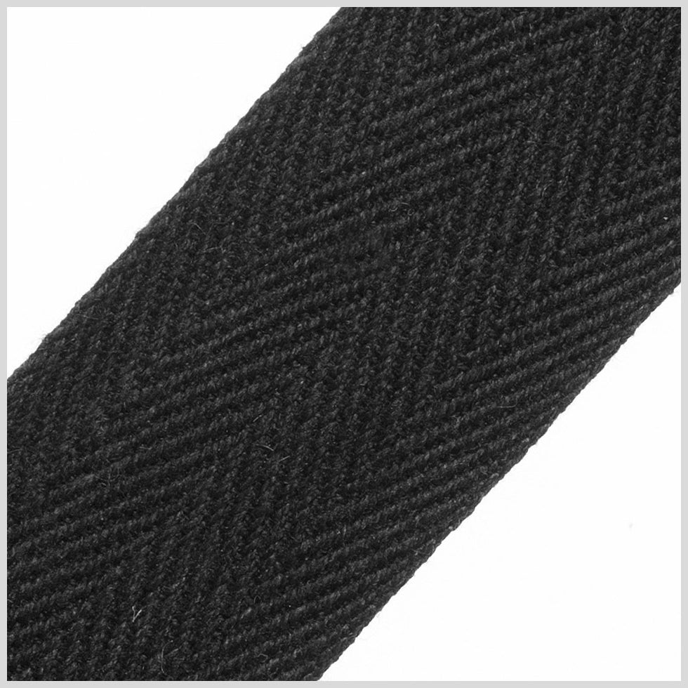 Black 1" Twill Tape - 2yd Package - Image 2 of 2