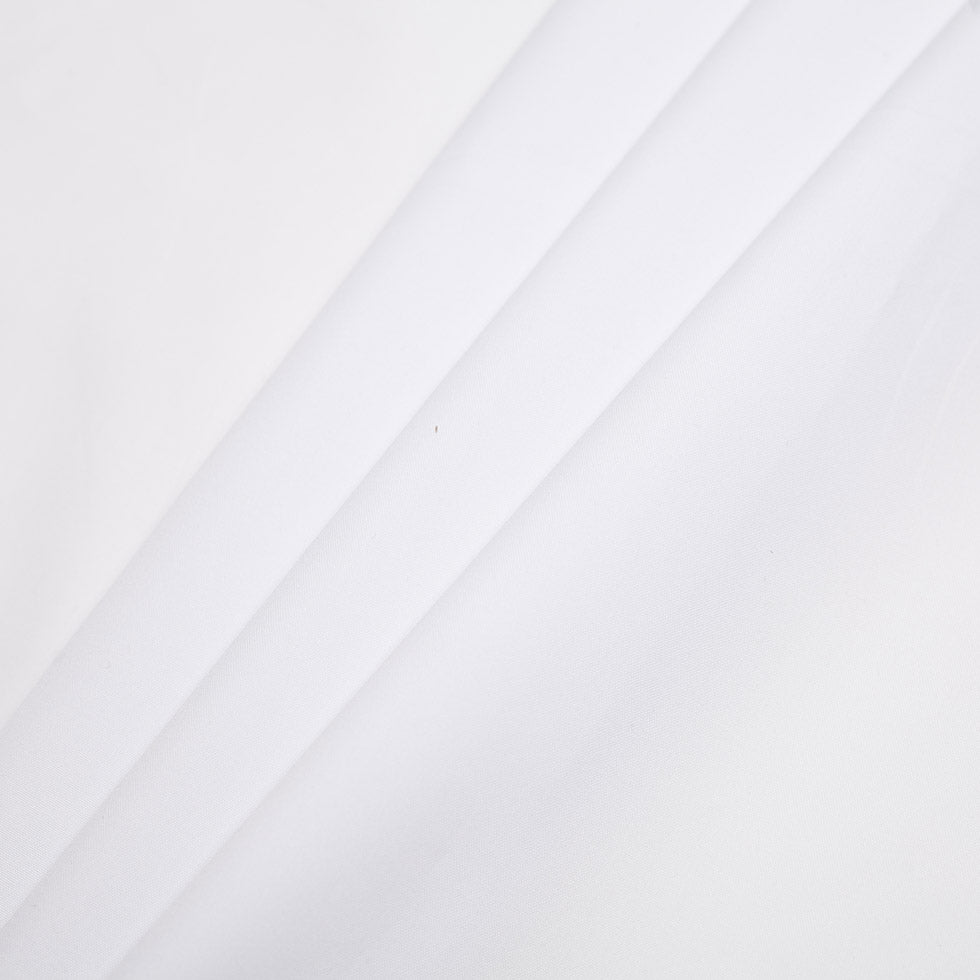 White Pinpoint Cotton Shirting Folded
