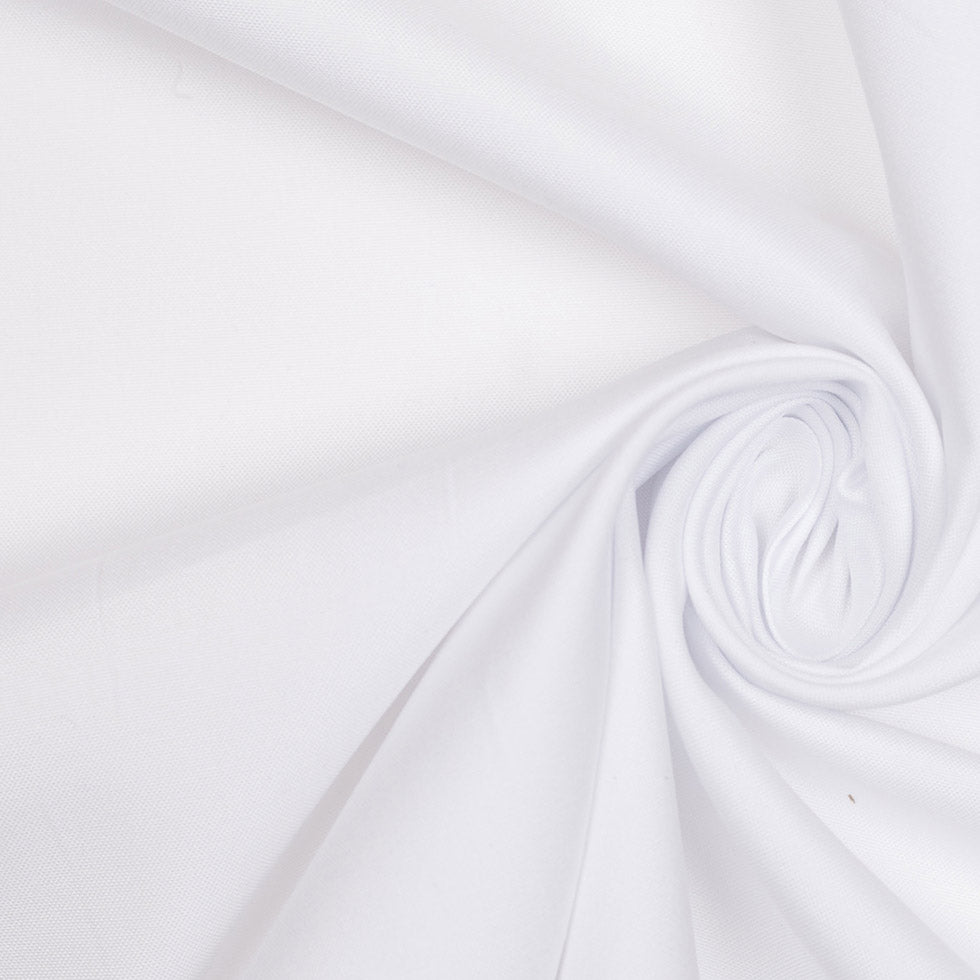 White Pinpoint Cotton Shirting