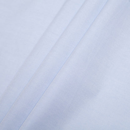 Light Blue Pinpoint Cotton Shirting - Folded