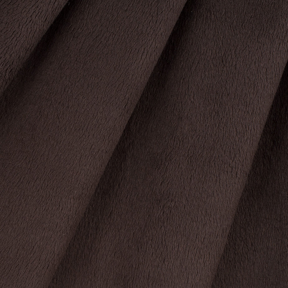 Beluga Knitted Faux Fur Bonded with a Foil Printed Jersey Folded