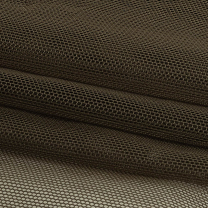 Mud Polyester Stretch Mesh - Folded