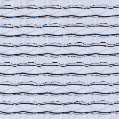 Black and White Rippled Jersey Knit Detail