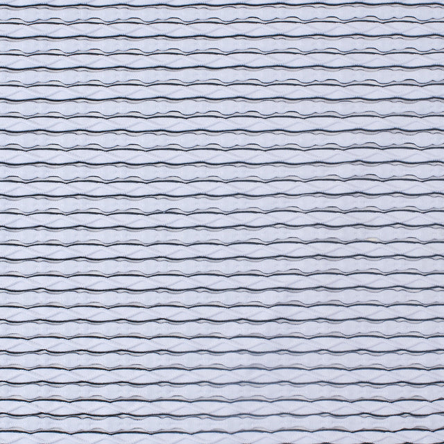 Black and White Rippled Jersey Knit