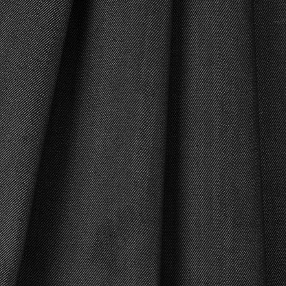 Italian Raw Black Stretch Cotton Denim - Folded