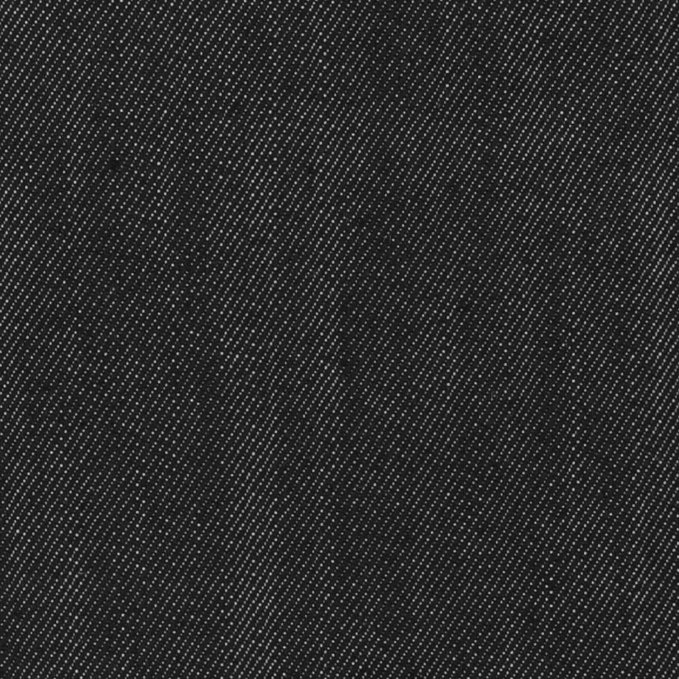 Italian Raw Black Stretch Cotton Denim - Detail