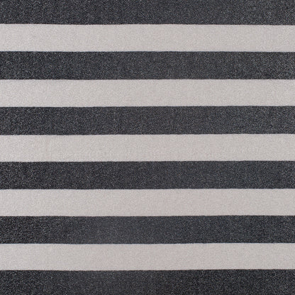 Black and White Metalic Speckled Cotton Knit Jersey