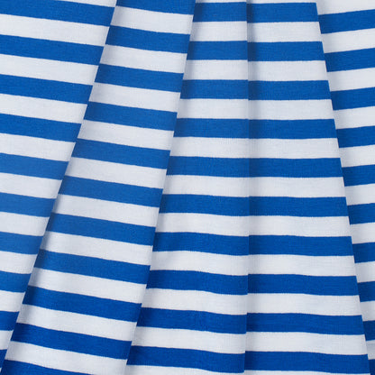 Primary Blue/White Striped Cotton Jersey Detail