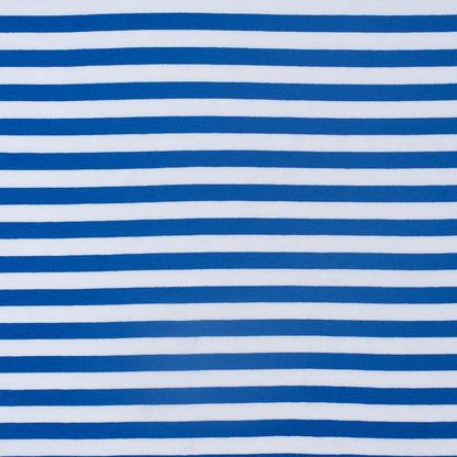 Primary Blue/White Striped Cotton Jersey