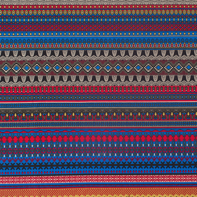 Multi Color Traditional European Stretch Cotton Woven