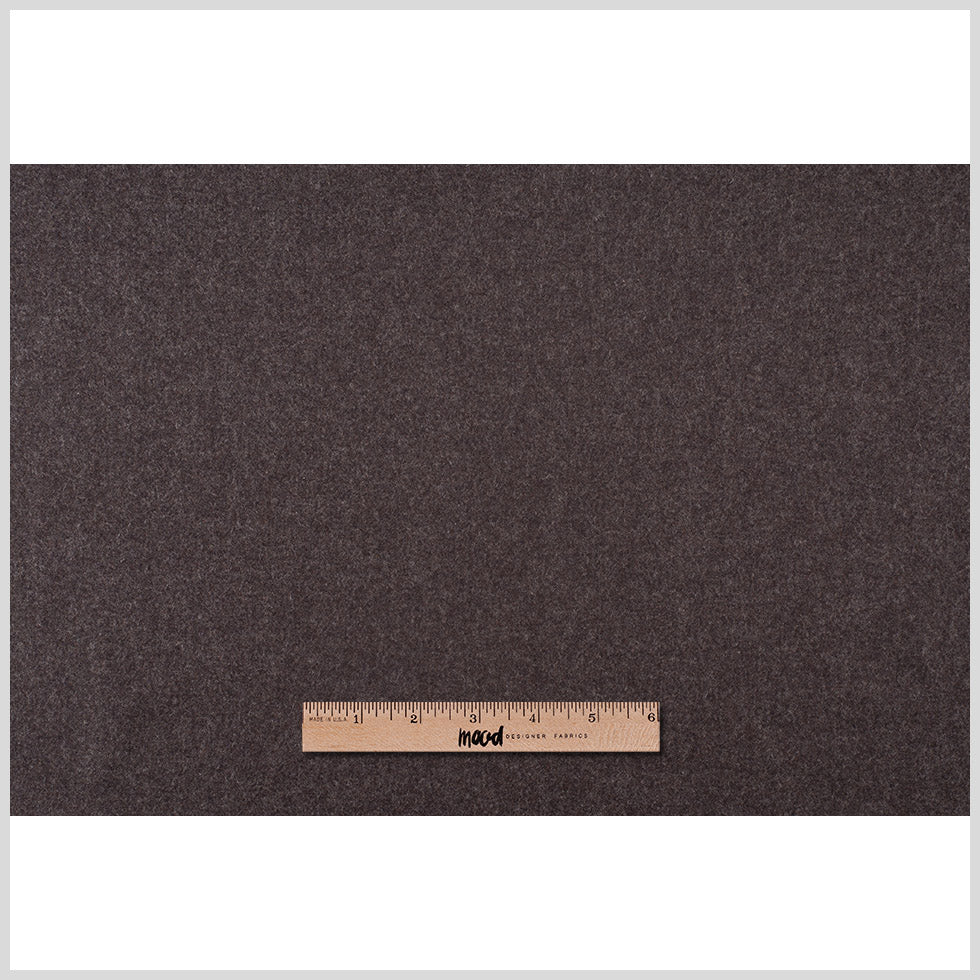 Dusty Brown/Black 2 Faced Wool Double Cloth Full