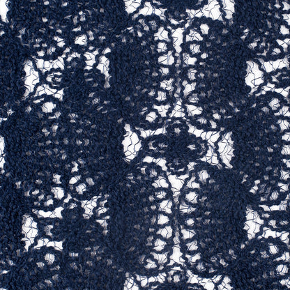Novelty Polyester Lace - Navy Sea Shells