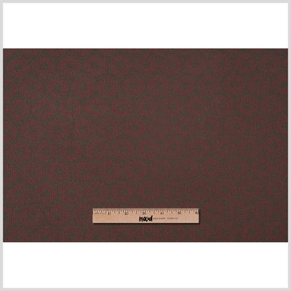 Dark Green and Red Geometric Wool Fleece Full