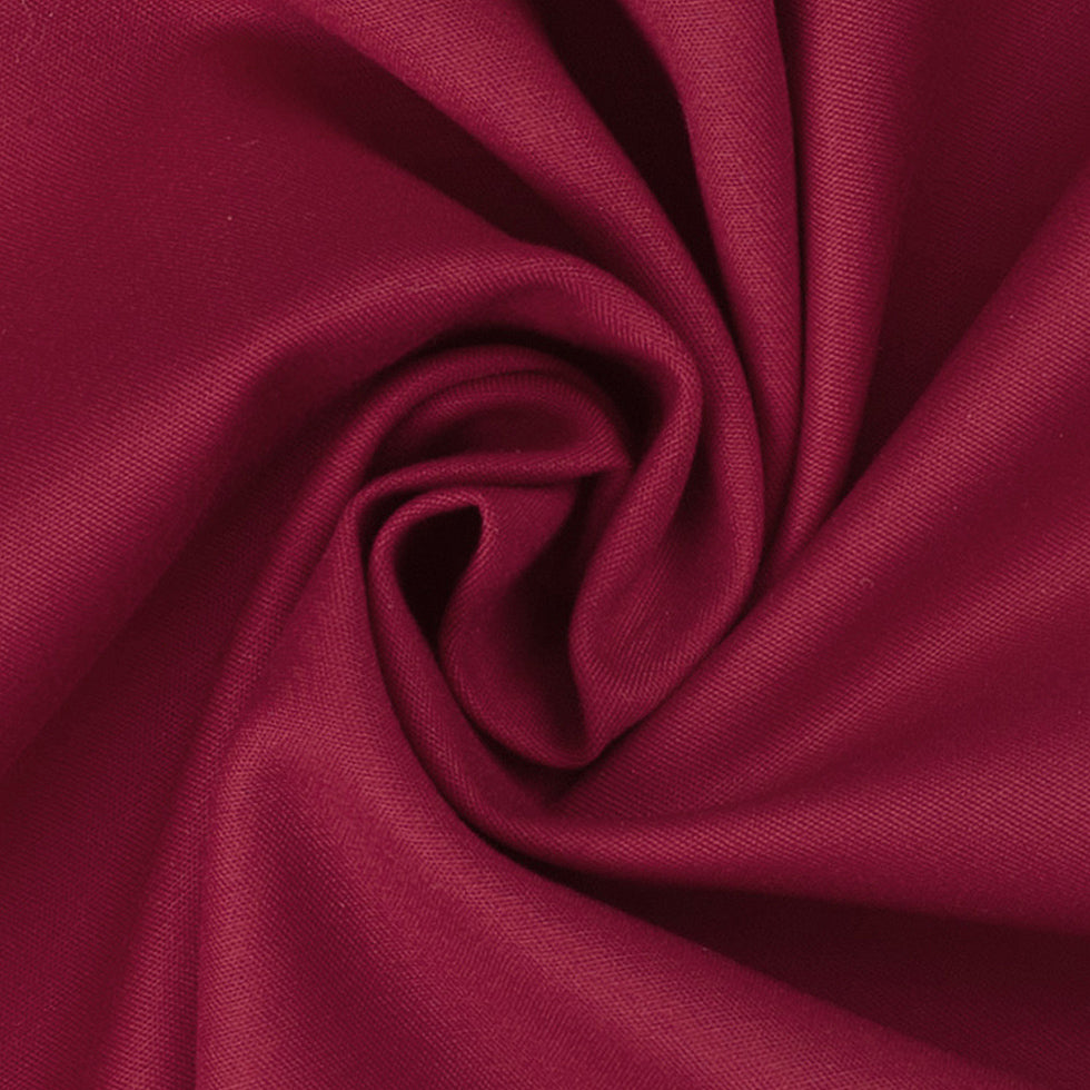 Crimson Stretch Cotton Sateen - Detail