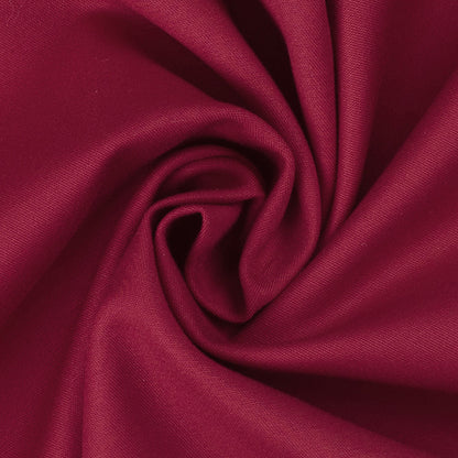Crimson Stretch Cotton Sateen - Detail