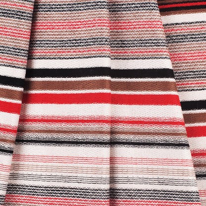 Taupe/Mocha/Black/Red Stretch Cotton Terry Folded