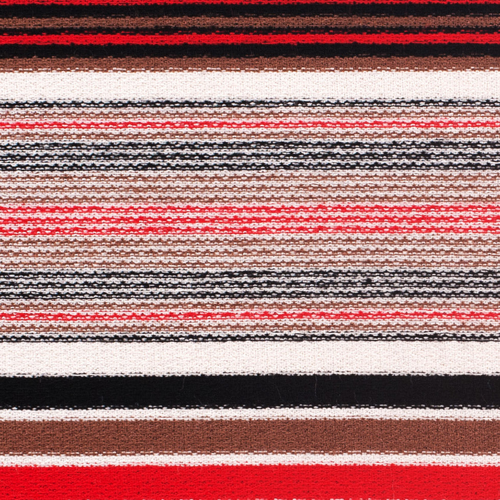 Taupe/Mocha/Black/Red Stretch Cotton Terry Detail