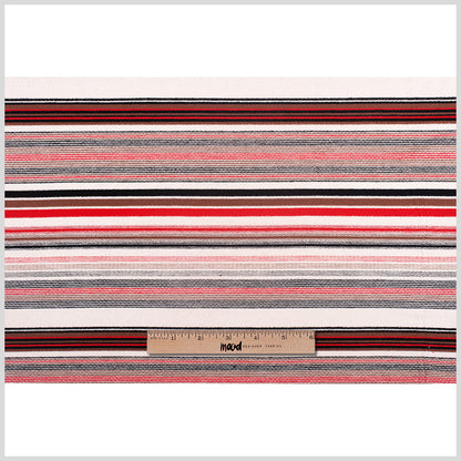 Taupe/Mocha/Black/Red Stretch Cotton Terry Full