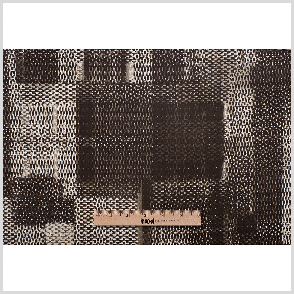 Multi Beige and Brown Abstract Geometric Viscose Jersey Knit Full