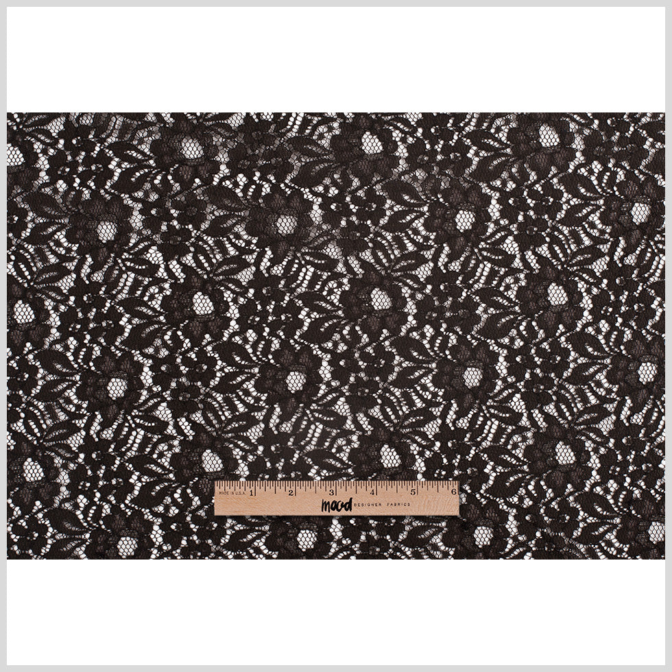 Dusty Brown Re-Embroidered Lace - Full