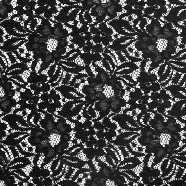 Re-Embroidered Lace - Black Floral