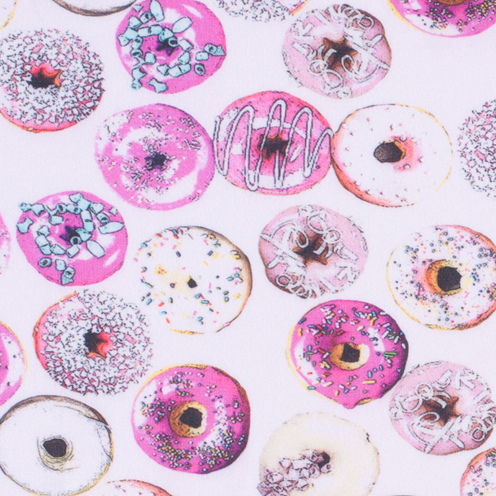 Strawberry Donuts Digitally Printed on Neoprene/Scuba Knit - Full