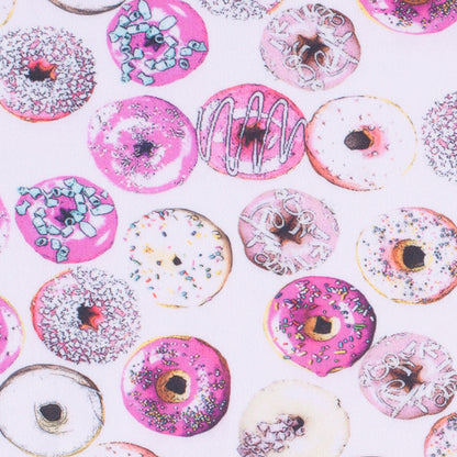 Strawberry Donuts Digitally Printed on Neoprene/Scuba Knit - Full