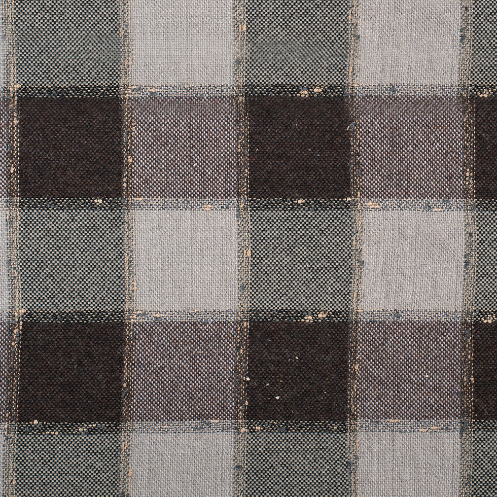 Brown Checkered Wool Blended Tweed