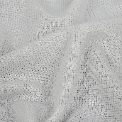 White Polyester Knit Pique - Detail