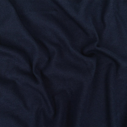 Navy 1x1 Cotton Rib Knit