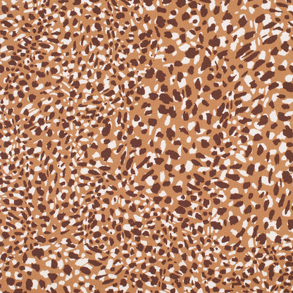 Brown/Tan Abstract Stretch Cotton Sateen