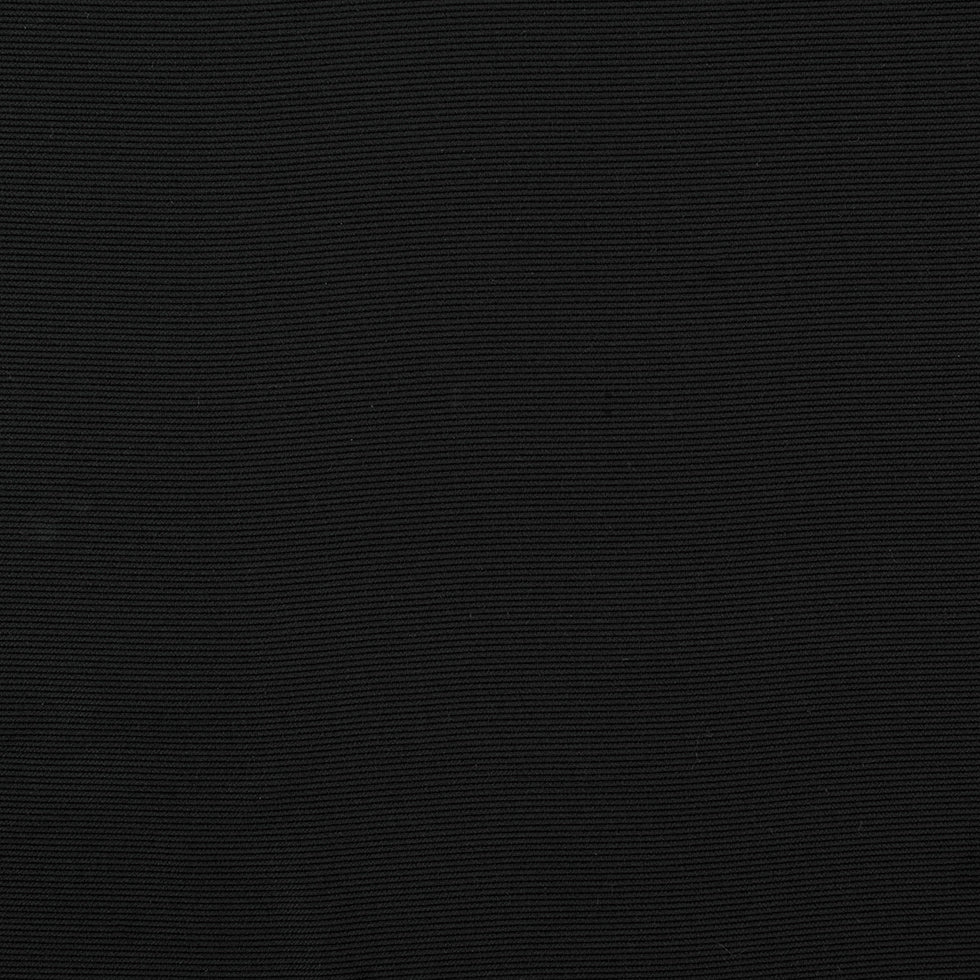 Black Blended Polyester Ribbed Woven