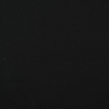 Black Blended Polyester Ribbed Woven