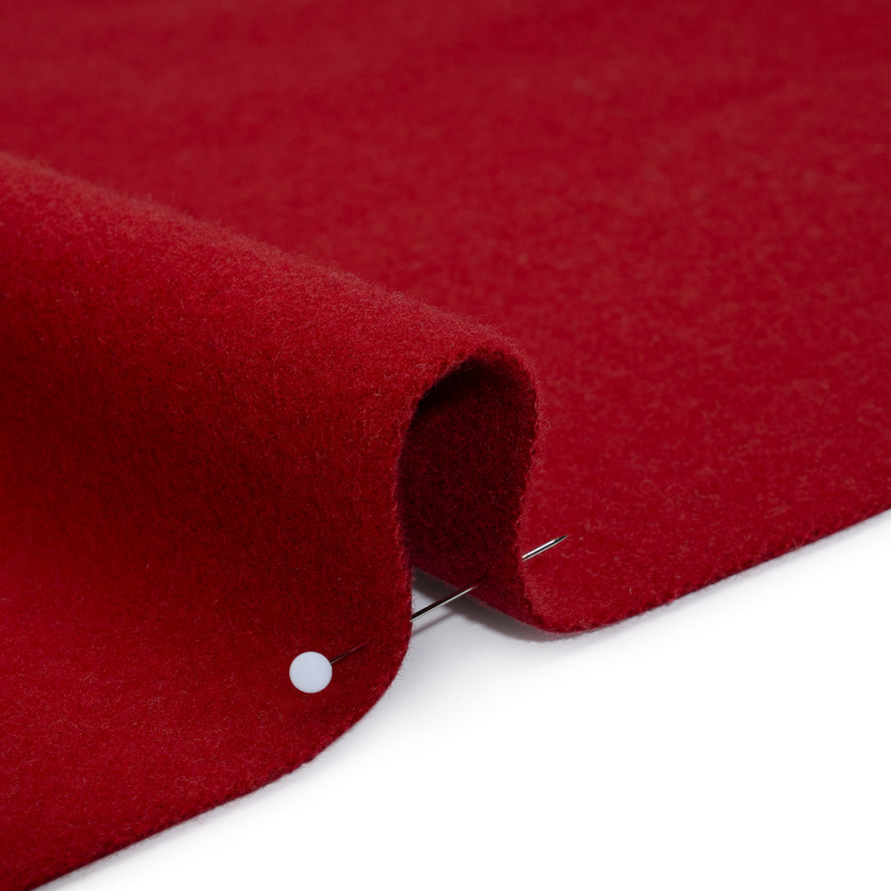 Wool and Cashmere Coating Made in Italy - Red - Alberini Collection Detail