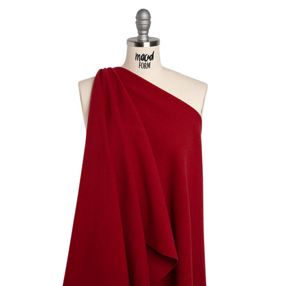 Wool and Cashmere Coating Made in Italy - Red - Alberini Collection Drape
