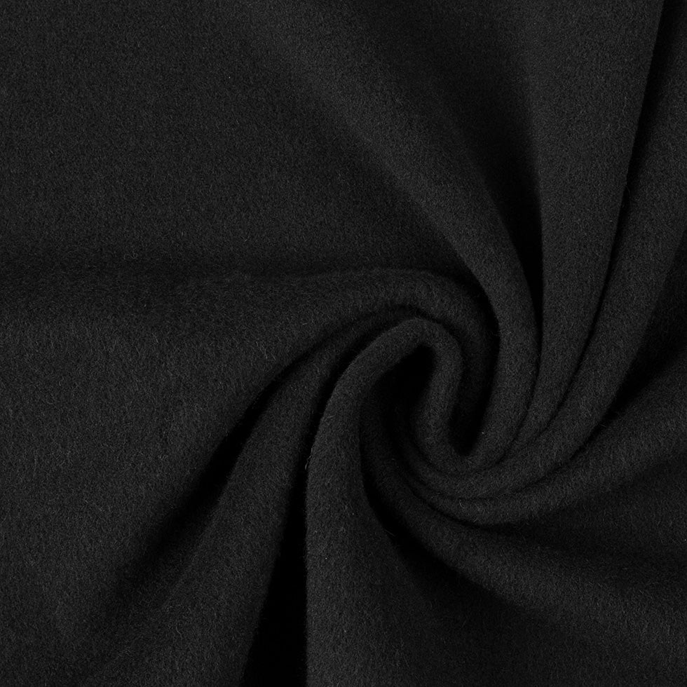 Wool/Cashmere Coating - Black, Made in Italy - Alberini Collection