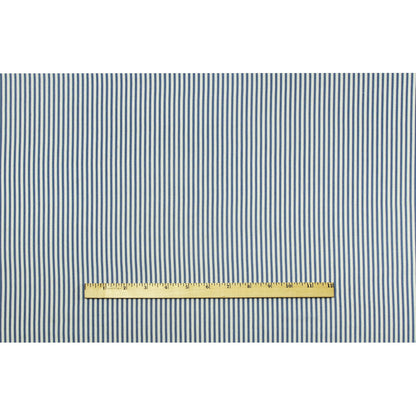 Cotton Voile - Allure Blue and White Candy Stripes Folded