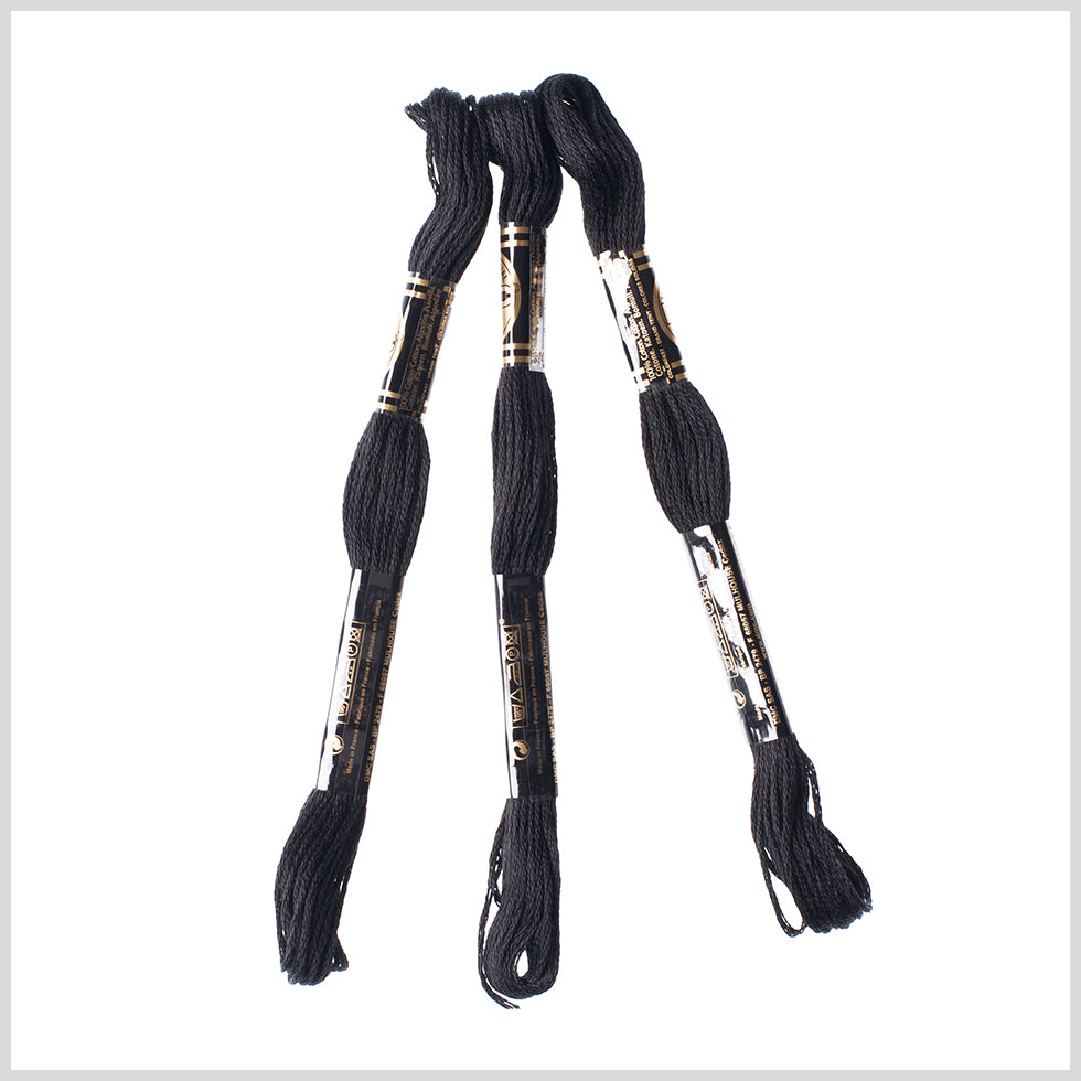 3-Pack DMC Size 6 Embroidery Floss #310 Black